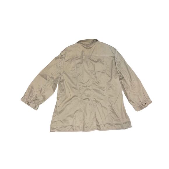 Banana Republic Jacket Blazer Stretch Tan Sport Coat Women's Size 14 - Picture 2 of 3